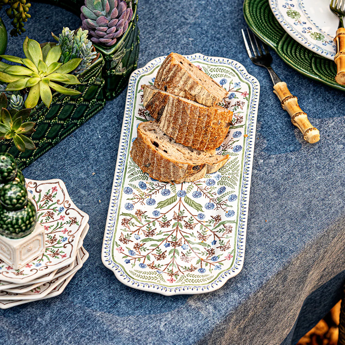 Villa Seville 15” Hostess Tray - Chambray - Image 4