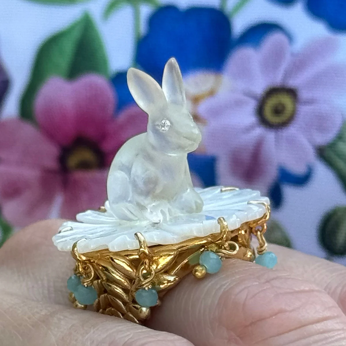 Villandry Bunny Ring - Multi - Image 2