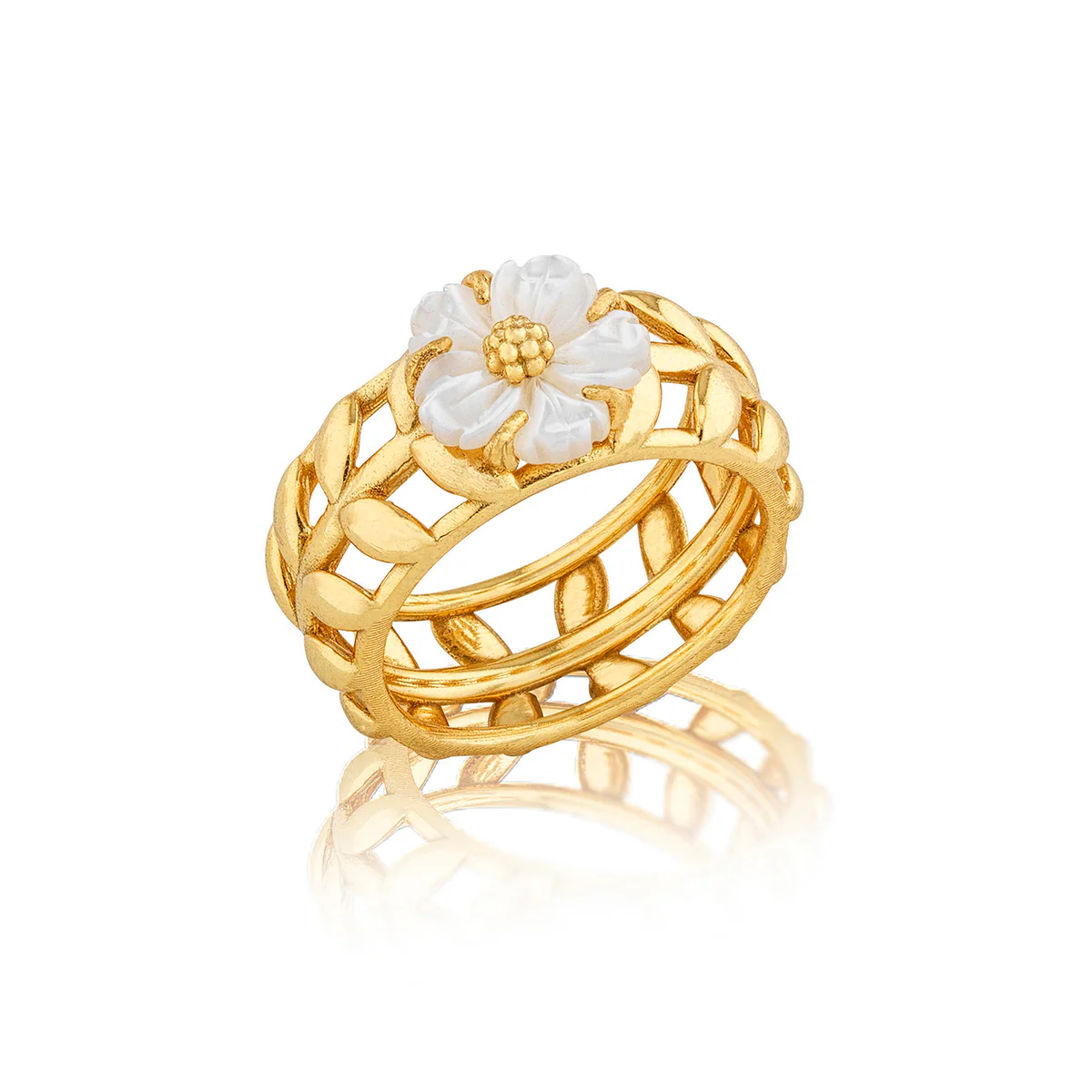 Villandry Fleur Vine Ring - MOP - Image 3