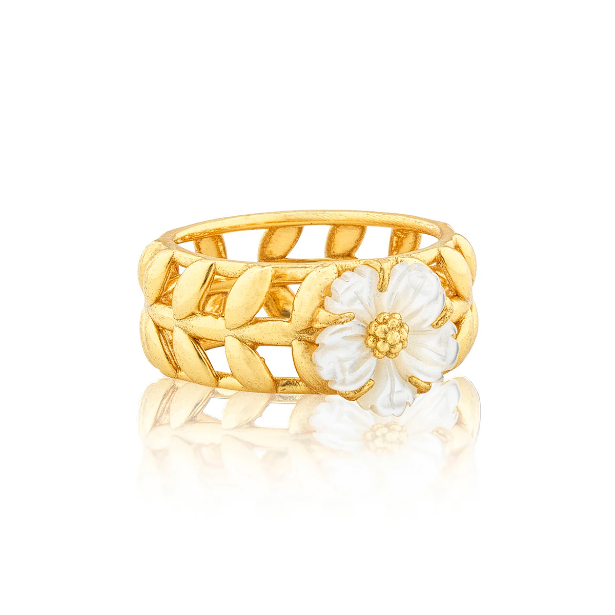 Villandry Fleur Vine Ring - MOP - Image 3