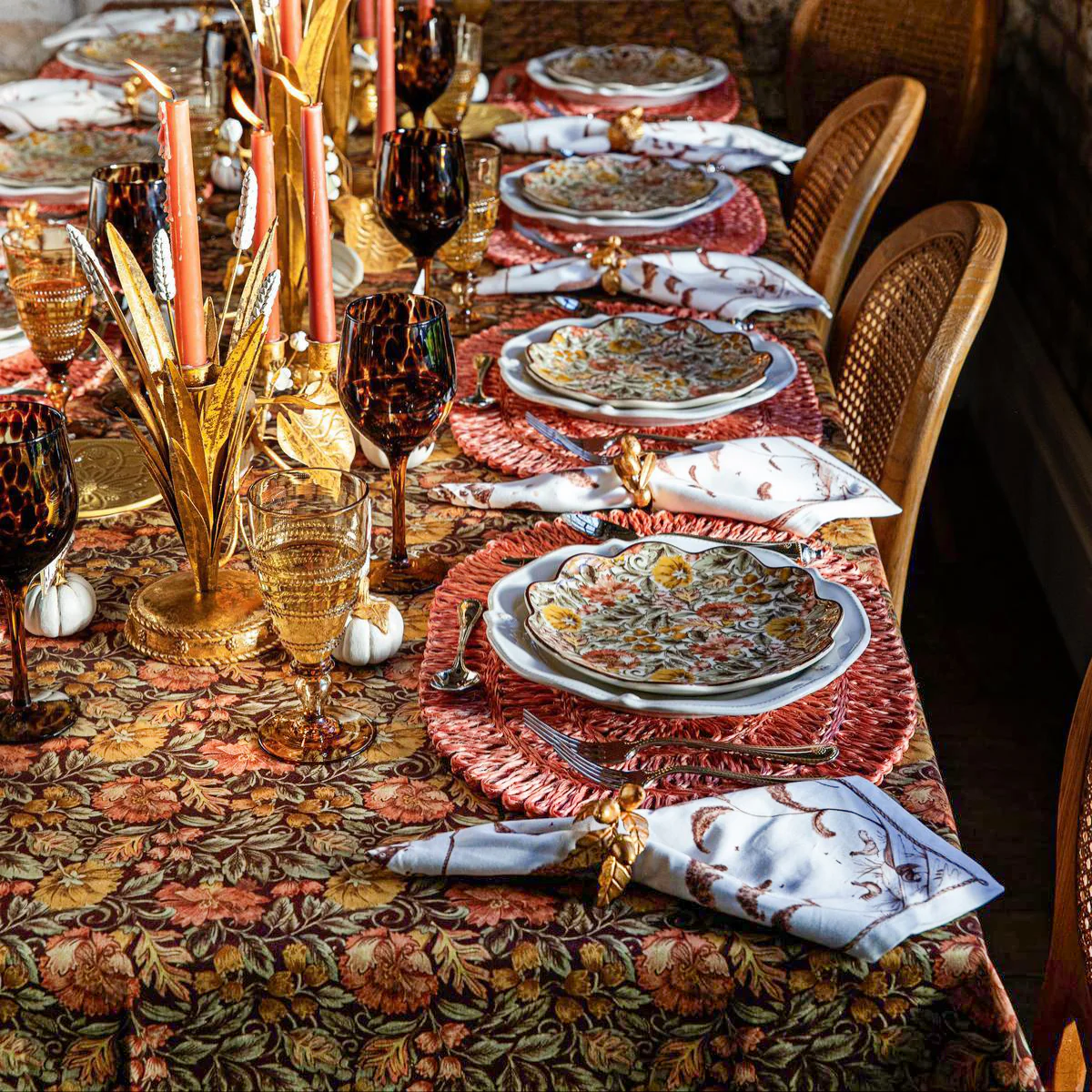 Willa 60" x 120" Tablecloth - Amber - Image 4
