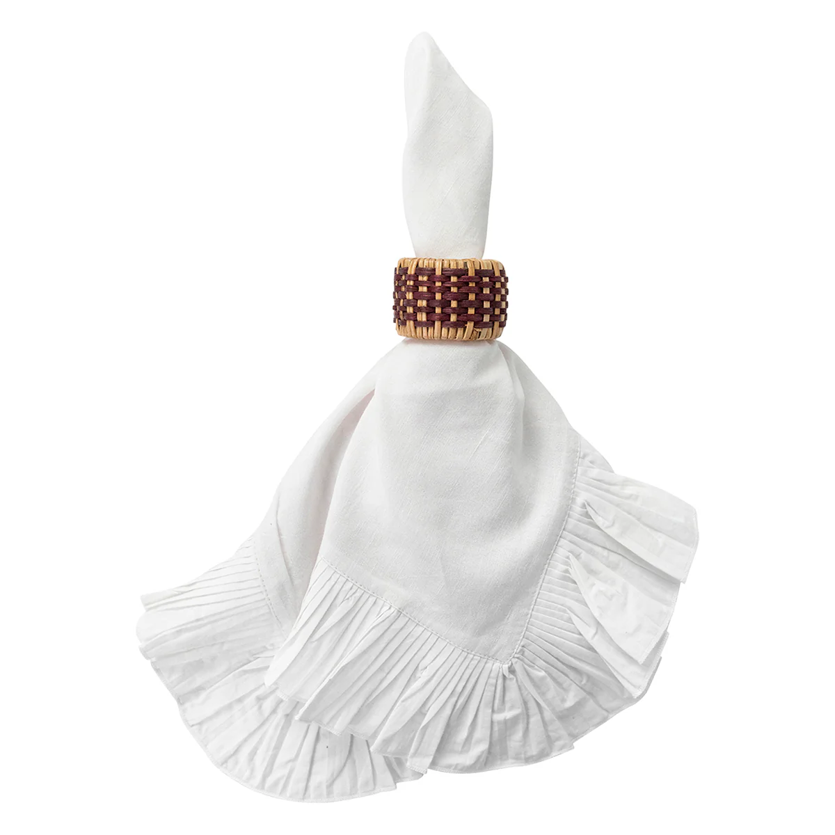 Woven Napkin Ring - Cranberry - Image 2