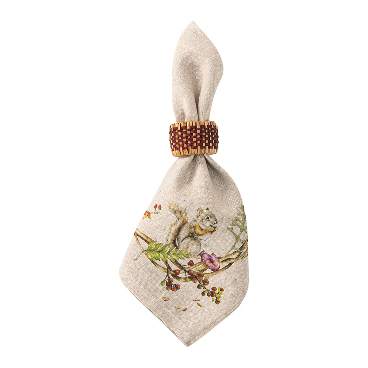 Woven Napkin Ring - Cranberry - Image 5